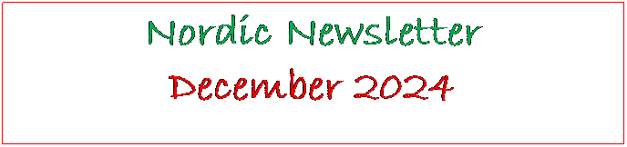 Text Box: Nordic Newsletter
December 2023
